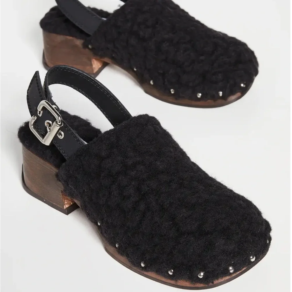 Miista Lana Sherpa Clogs Black 37 - Picture 12 of 12